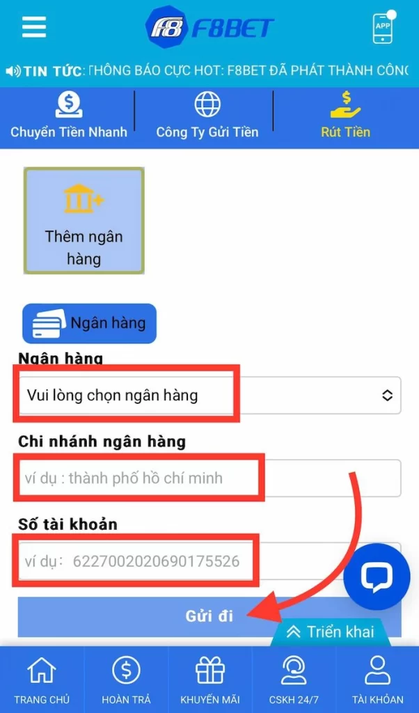 Cài Đặt Mật Khẩu Và Thêm Ngân Hàng