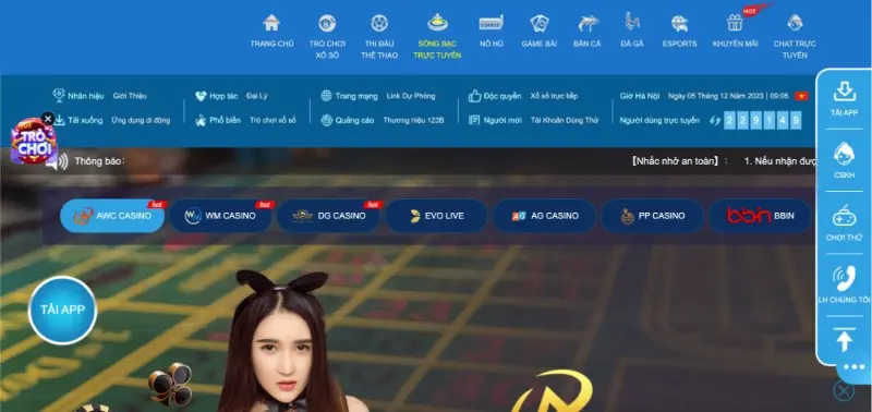 123B - Một trong các nhà cái Casino uy tín top đầu ngành